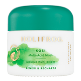 Holifrog Kosi Multi-Acid Mask jar on a green background