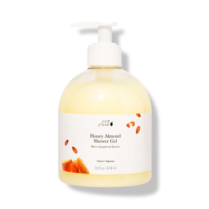 100% PURE® Honey Almond Shower Gel, 16 fl oz / 474 ml