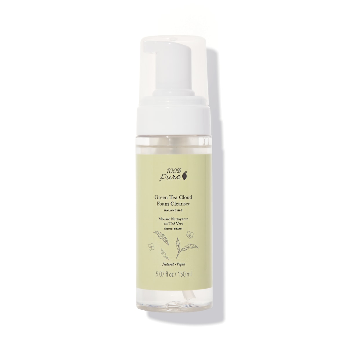 100% PURE® Green Tea Cloud Foam Cleanser, 5.07 Fl Oz / 150 mL