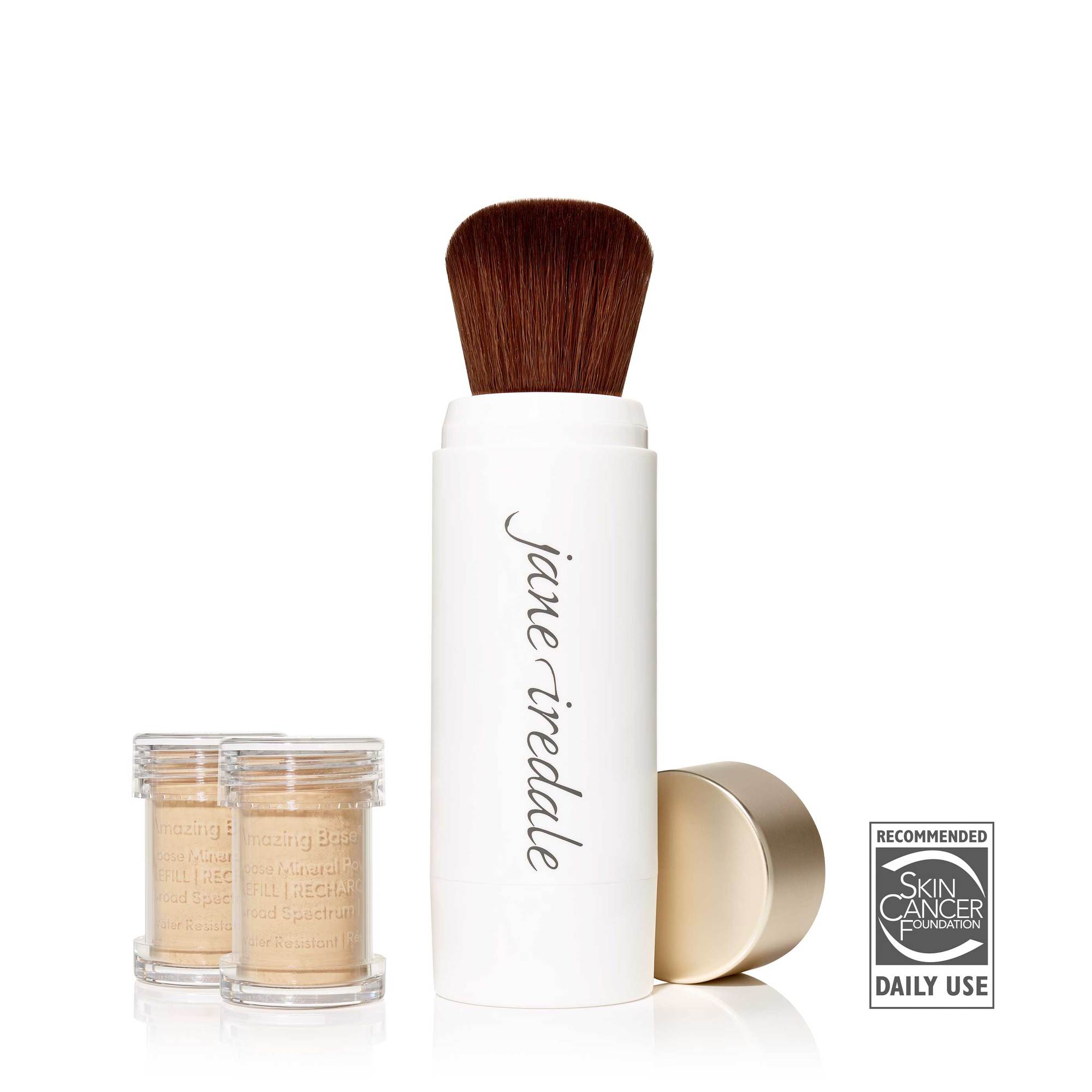 Jane Iredale Amazing Base® Loose Mineral Powder Refillable Brush SPF 20/15, Amazing Base Amber