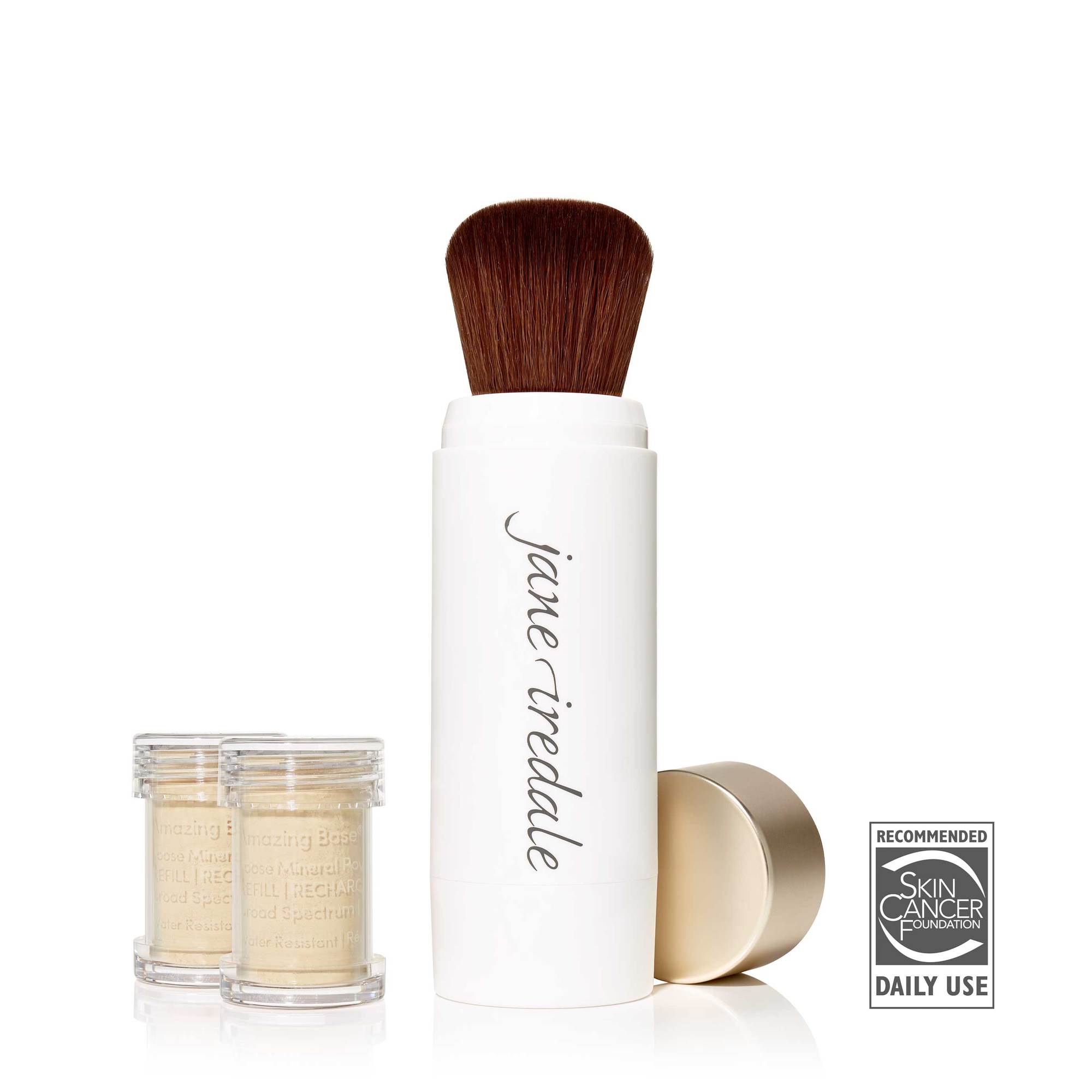 Jane Iredale Amazing Base® Loose Mineral Powder Refillable Brush SPF 20/15, Amazing Base Bisque