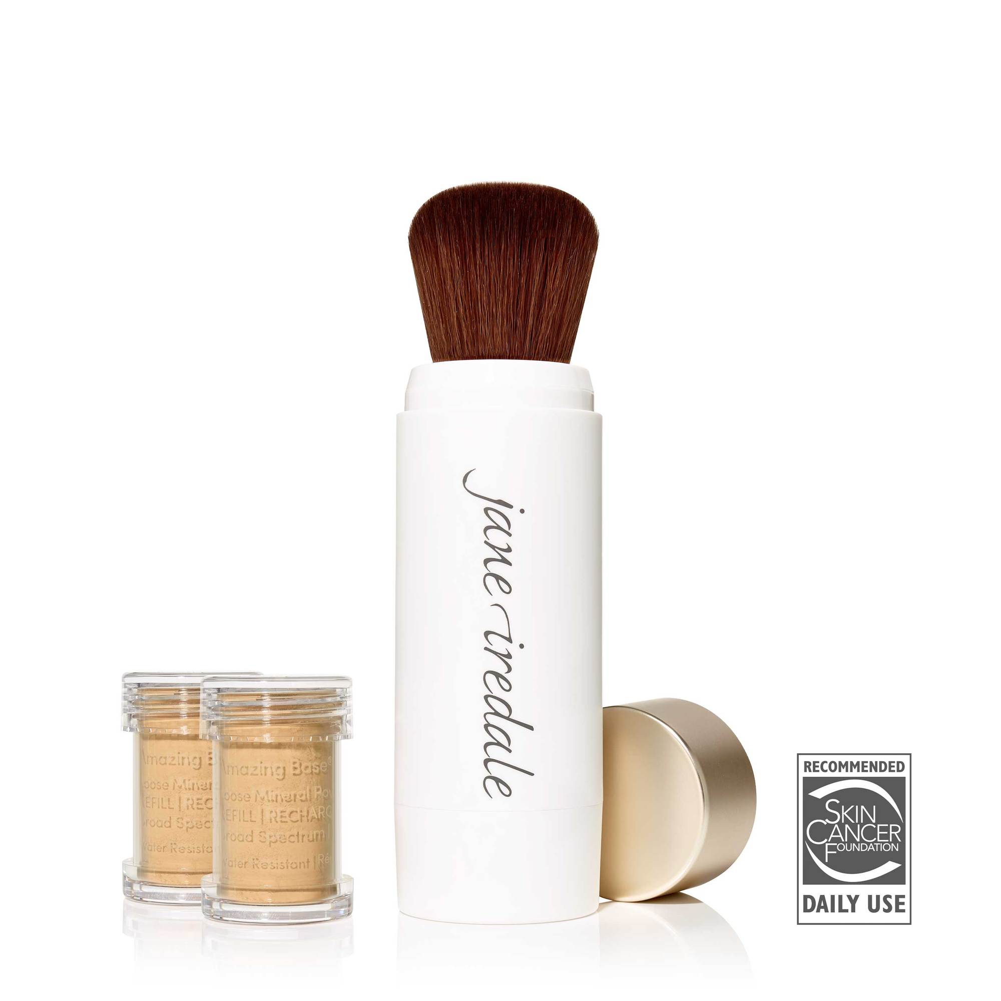 Jane Iredale Amazing Base® Loose Mineral Powder Refillable Brush SPF 20/15, Amazing Base Suntan