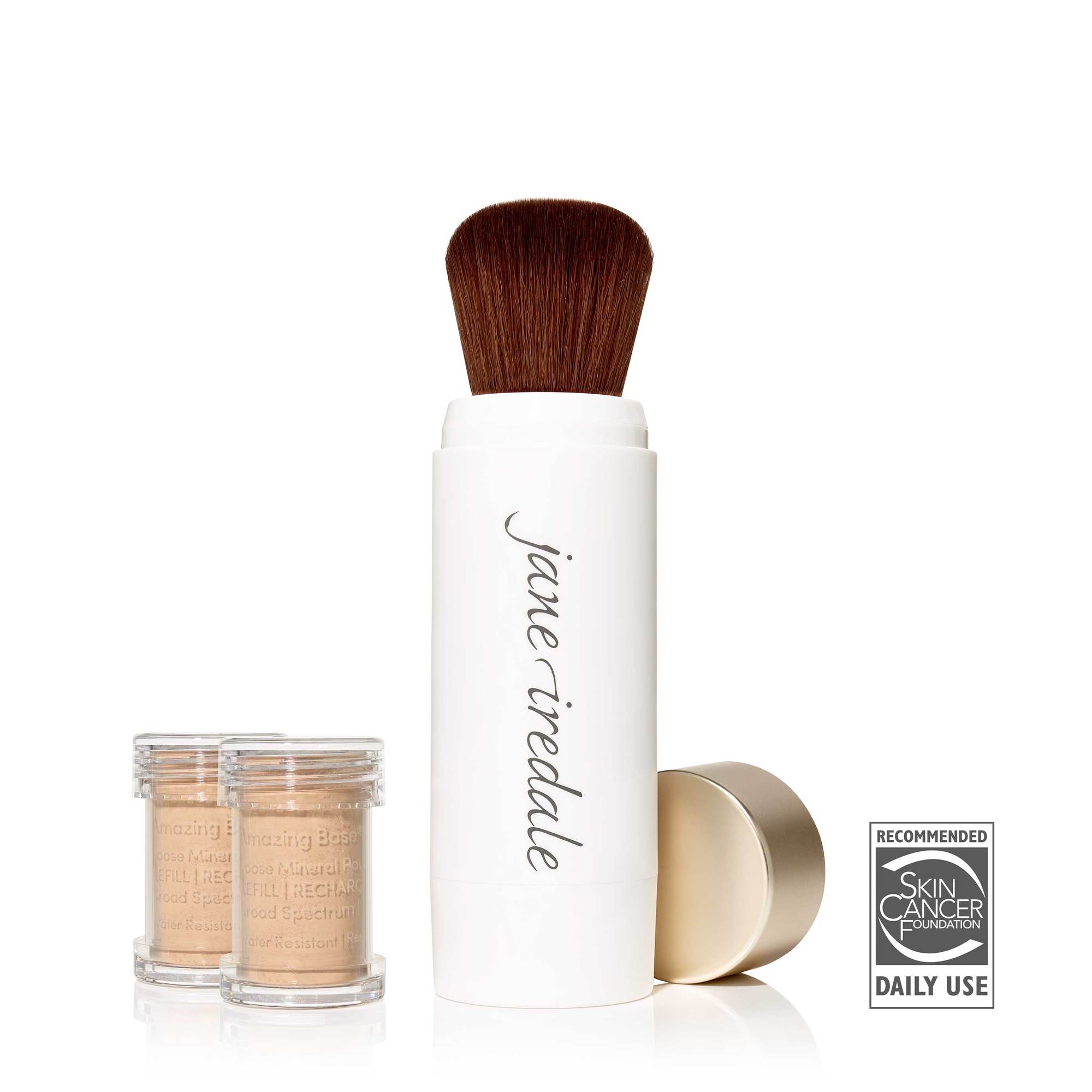 Jane Iredale Amazing Base® Loose Mineral Powder Refillable Brush SPF 20/15, Amazing Base Honey Bronze