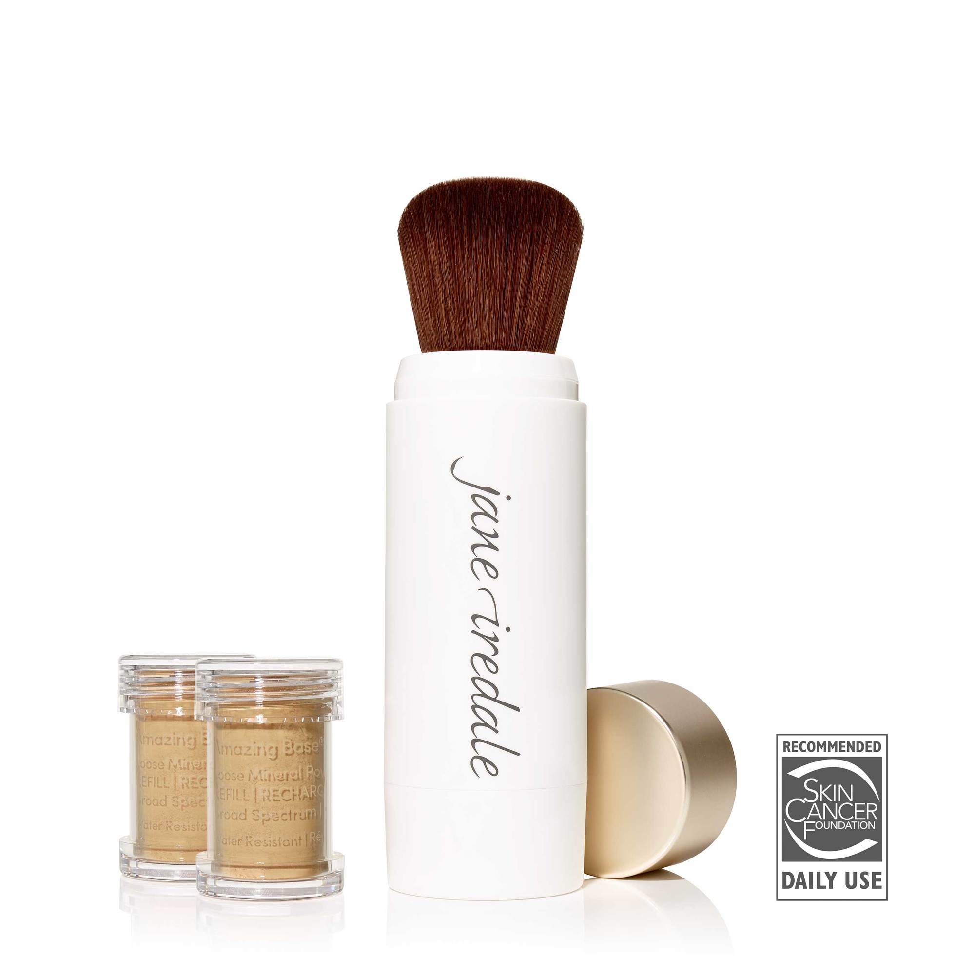 Jane Iredale Amazing Base® Loose Mineral Powder Refillable Brush SPF 20/15, Amazing Base Latte