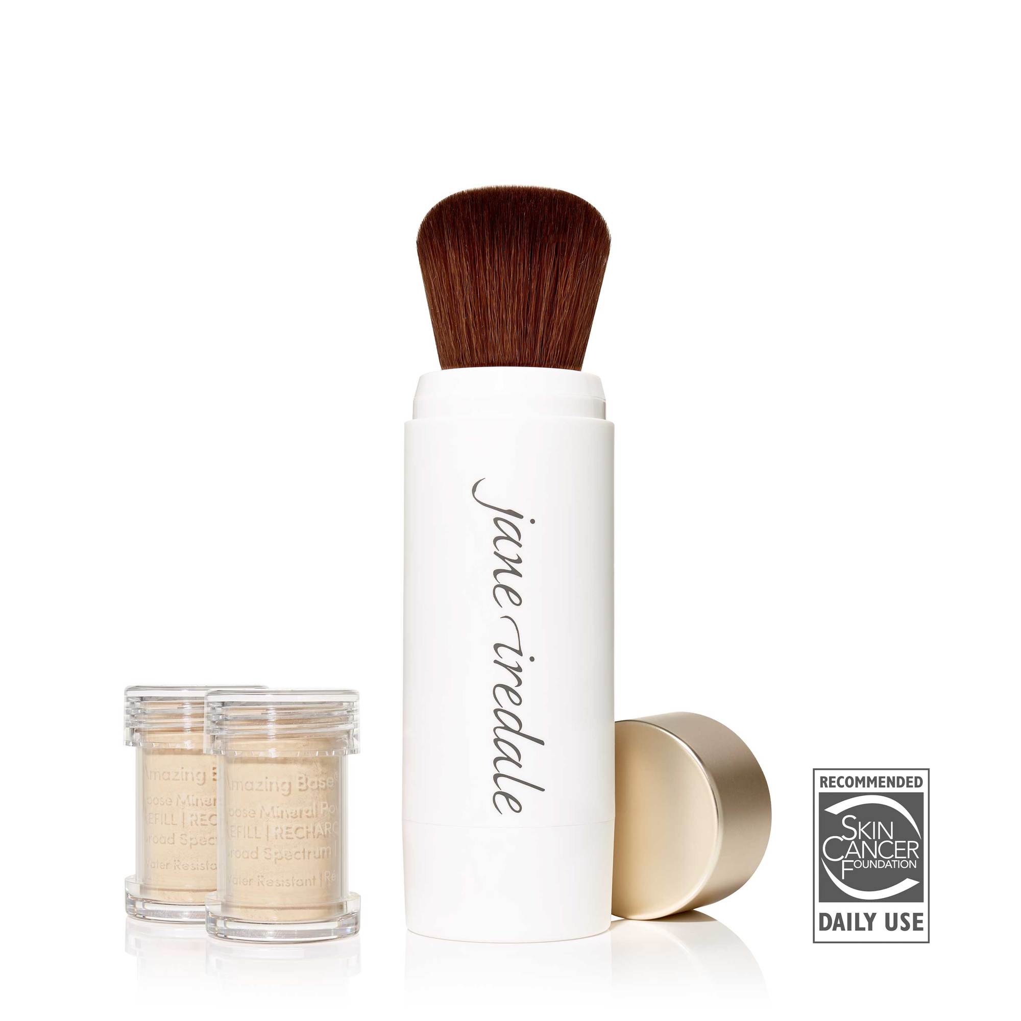 Jane Iredale Amazing Base® Loose Mineral Powder Refillable Brush SPF 20/15, Amazing Base Warm Silk