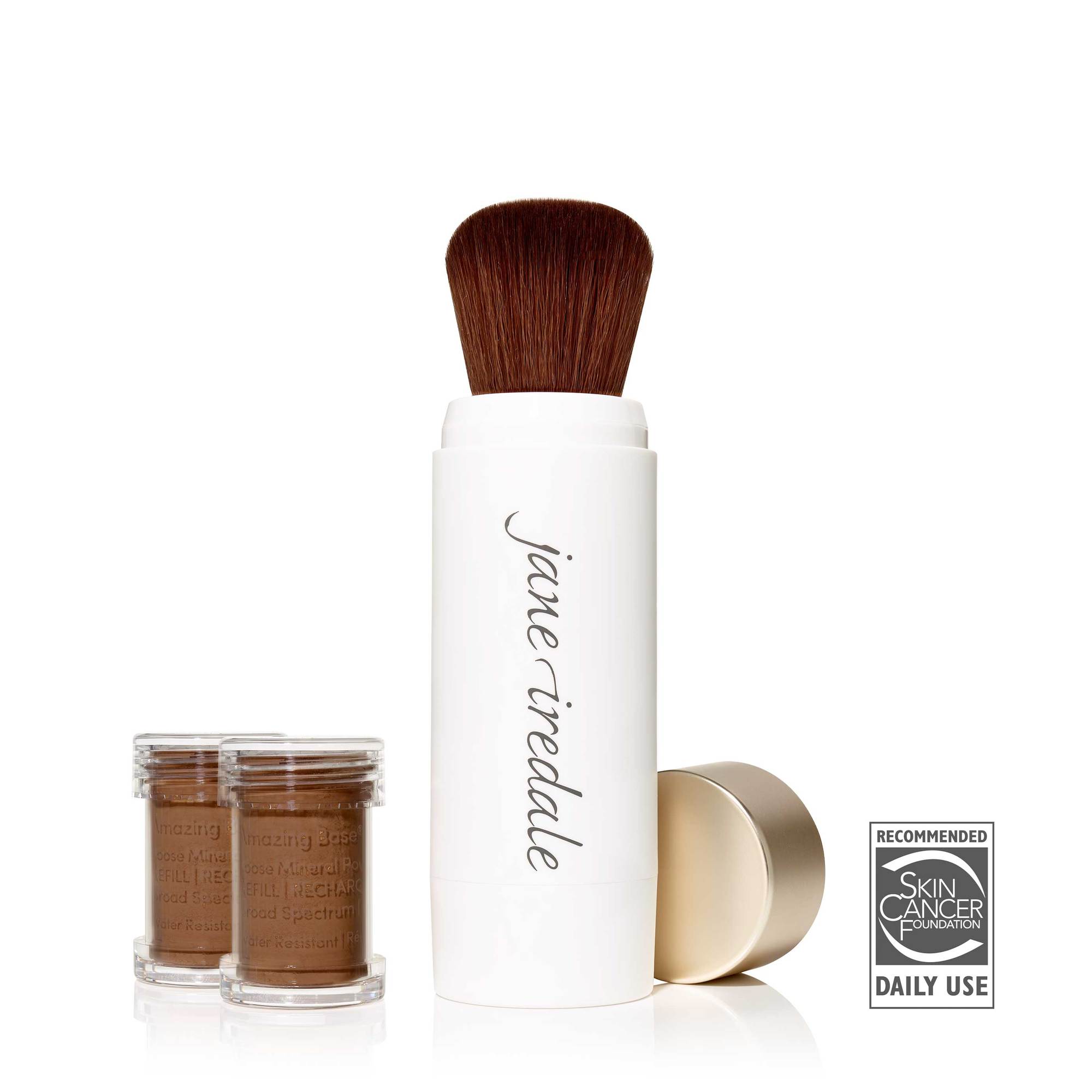 Jane Iredale Amazing Base® Loose Mineral Powder Refillable Brush SPF 20/15, Amazing Base Mahogany