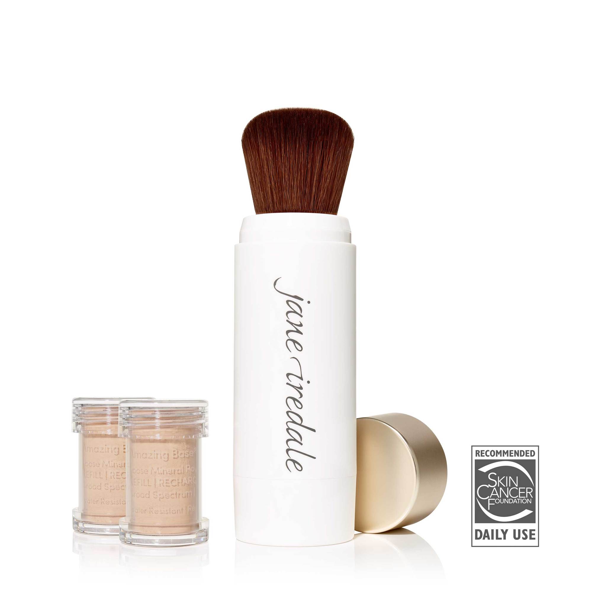 Jane Iredale Amazing Base® Loose Mineral Powder Refillable Brush SPF 20/15, Amazing Base Warm Sienna