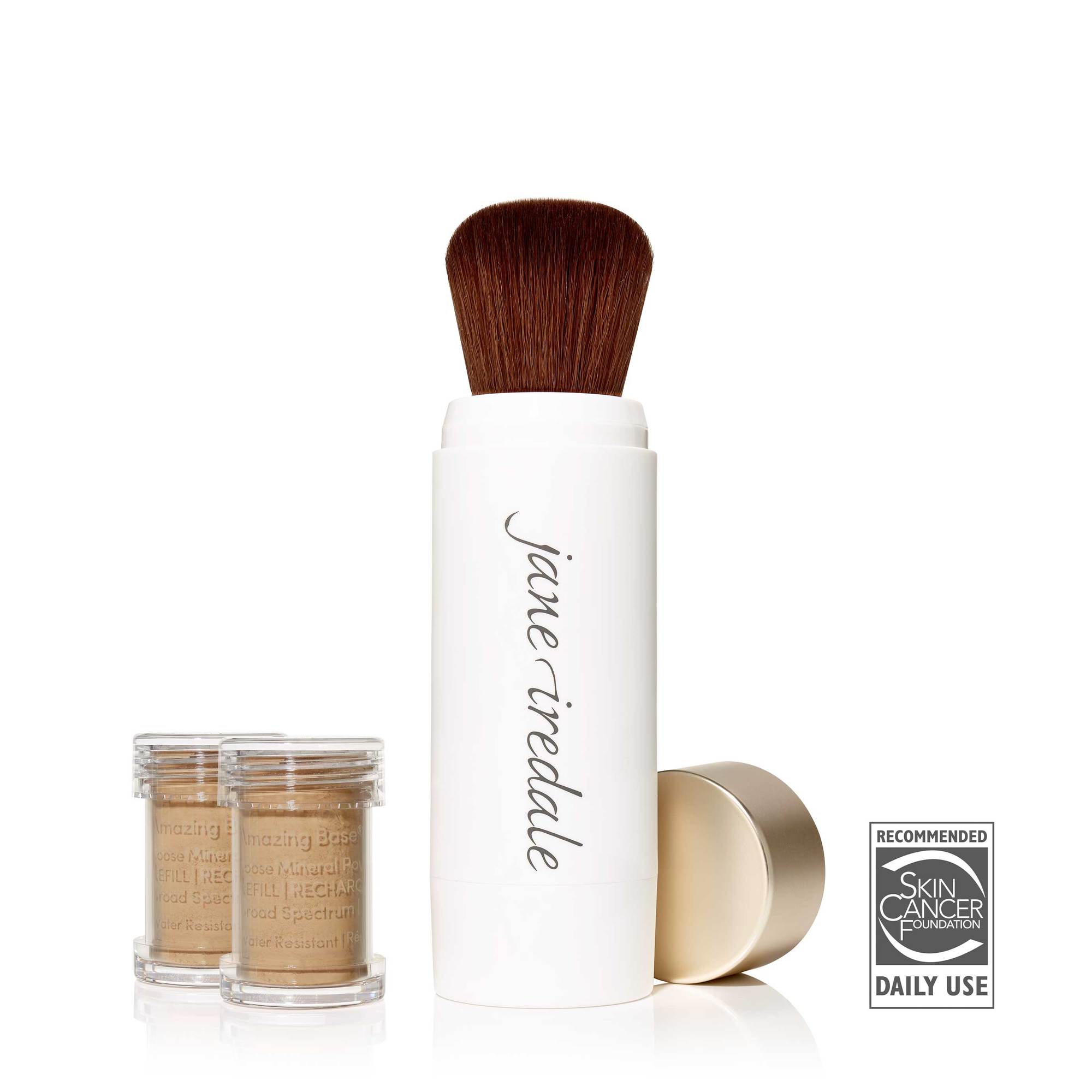 Jane Iredale Amazing Base® Loose Mineral Powder Refillable Brush SPF 20/15, Amazing Base Riviera