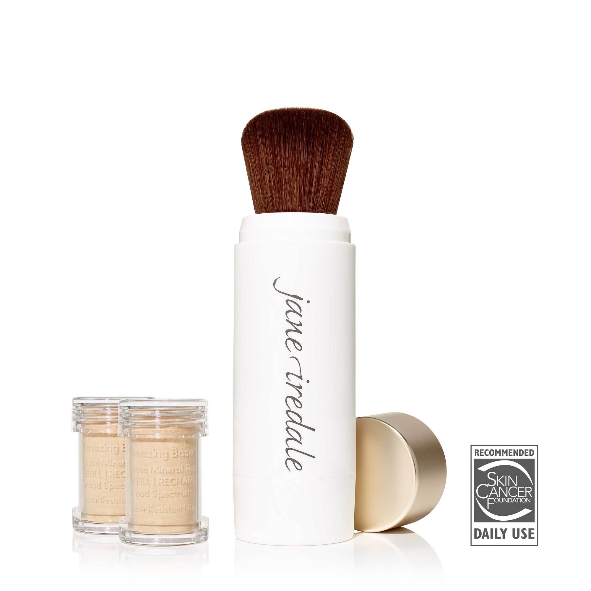 Jane Iredale Amazing Base® Loose Mineral Powder Refillable Brush SPF 20/15, Amazing Base Satin