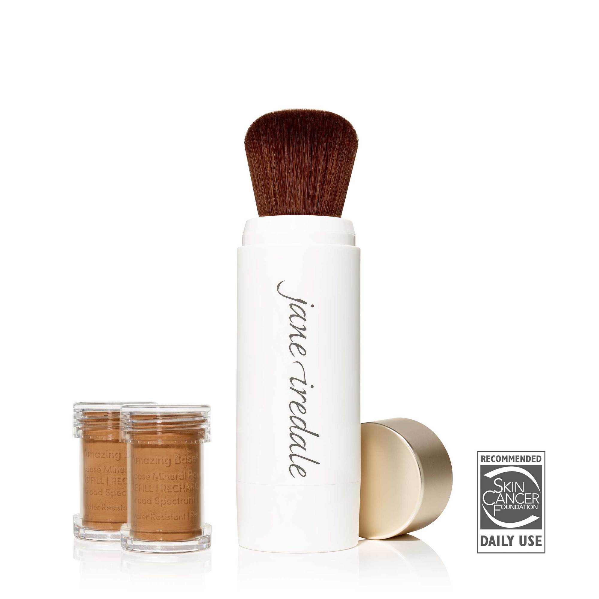 Jane Iredale Amazing Base® Loose Mineral Powder Refillable Brush SPF 20/15, Amazing Base Velvet