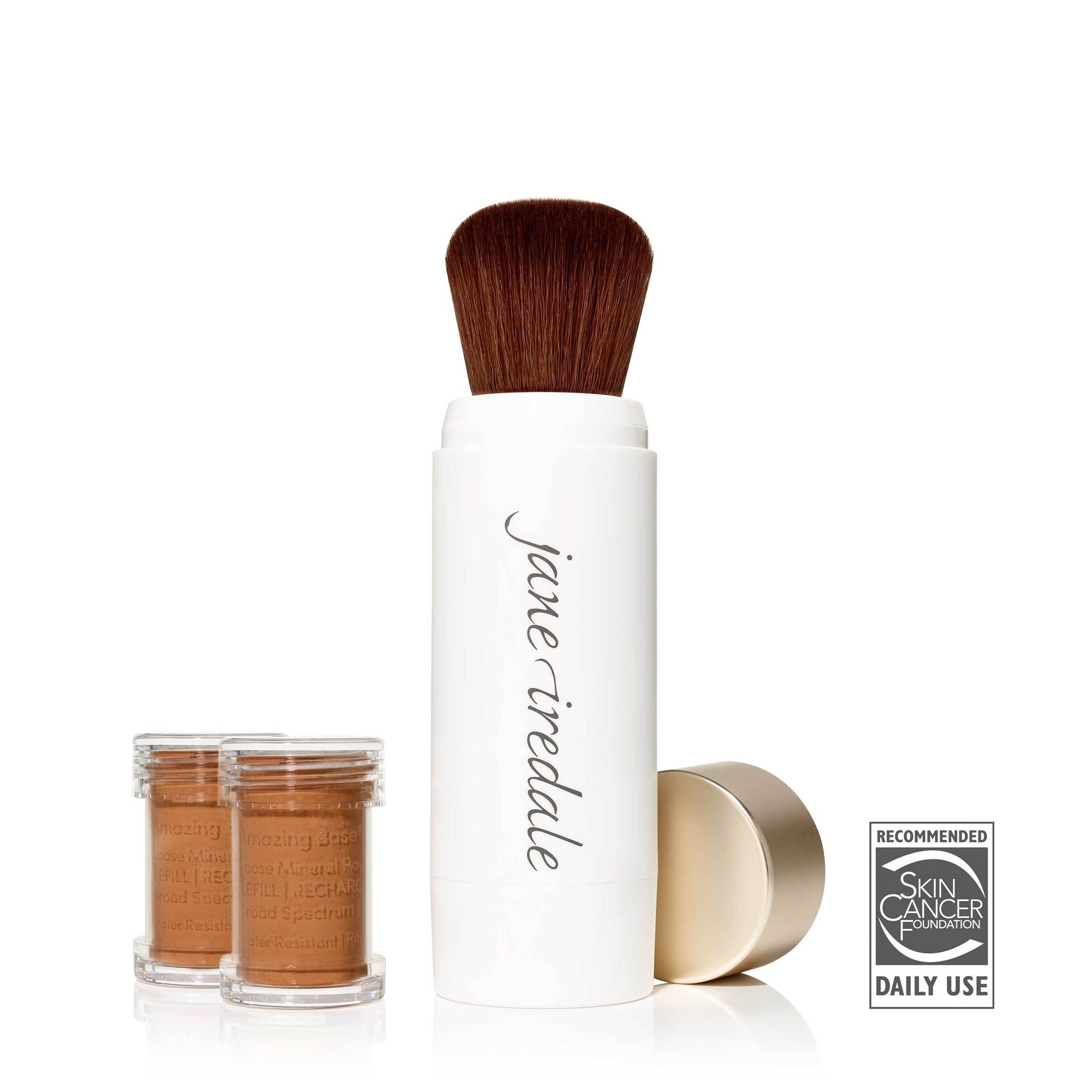 Jane Iredale Amazing Base® Loose Mineral Powder Refillable Brush SPF 20/15, Amazing Base Warm Brown