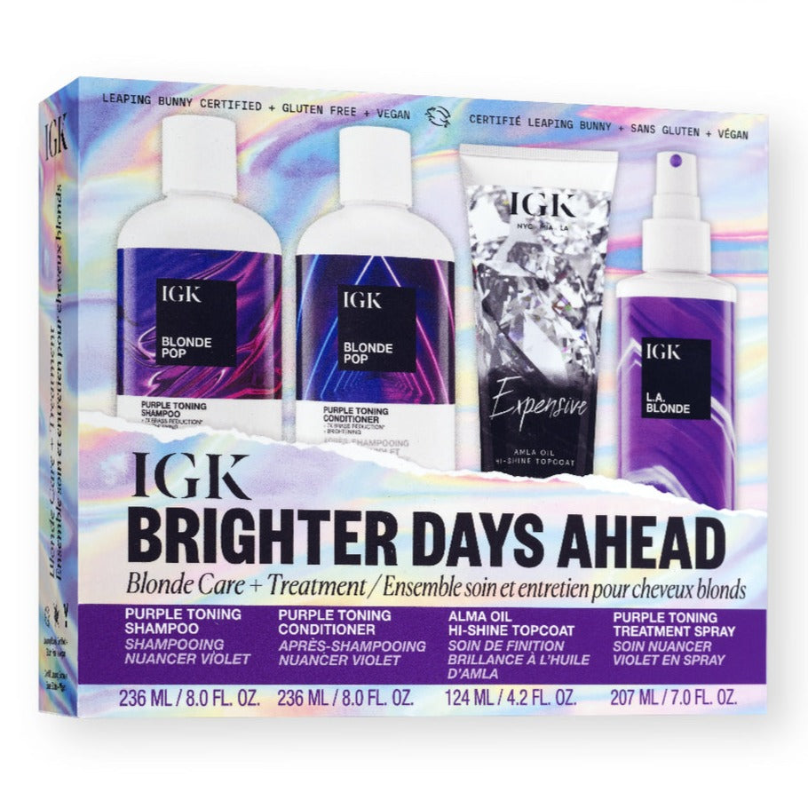 IGK Hair Brighter Days Ahead - Blonde Care & Treatment Set at Socialite Beauty Canada