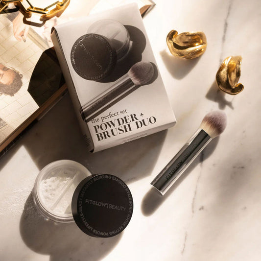 Bamboo Hyaluronic Loose Setting Powder + Brush Duo