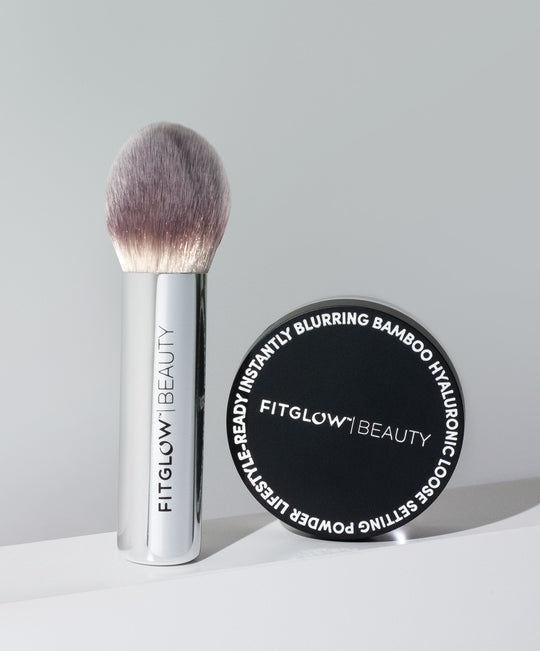 Bamboo Hyaluronic Loose Setting Powder + Brush Duo