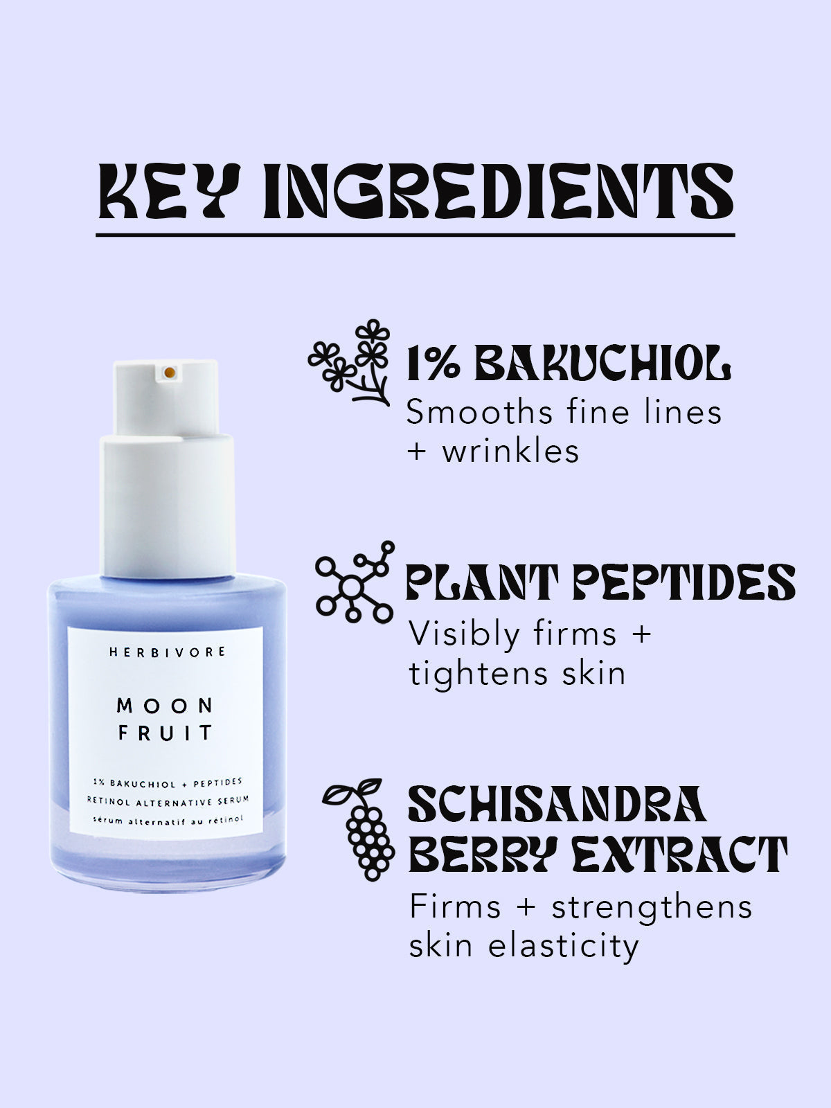 Moon Fruit 1% Bakuchiol + Peptides Retinol Alternative Serum