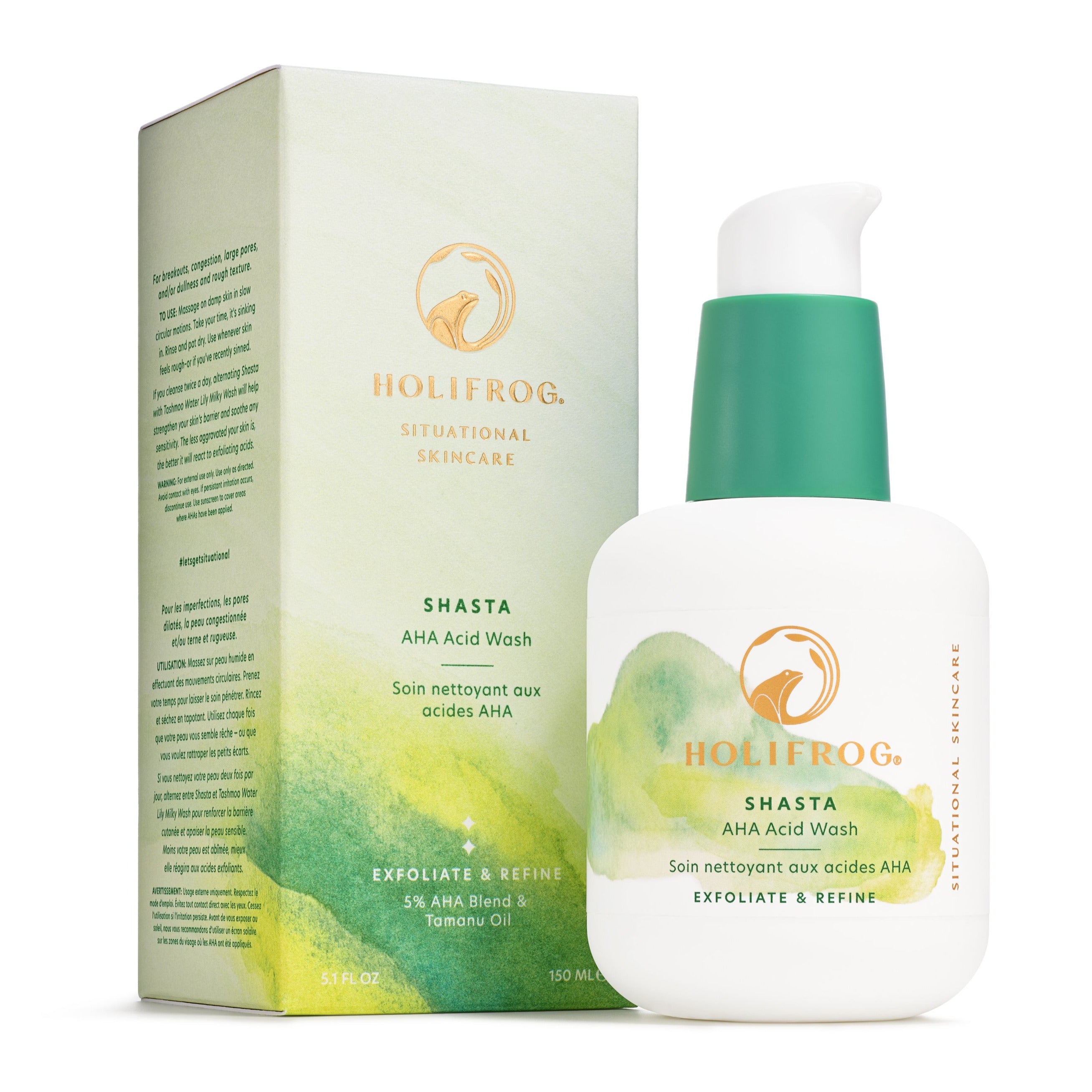 HoliFrog® Shasta AHA Refining Acid Wash available online in Canada at Socialite Beauty.