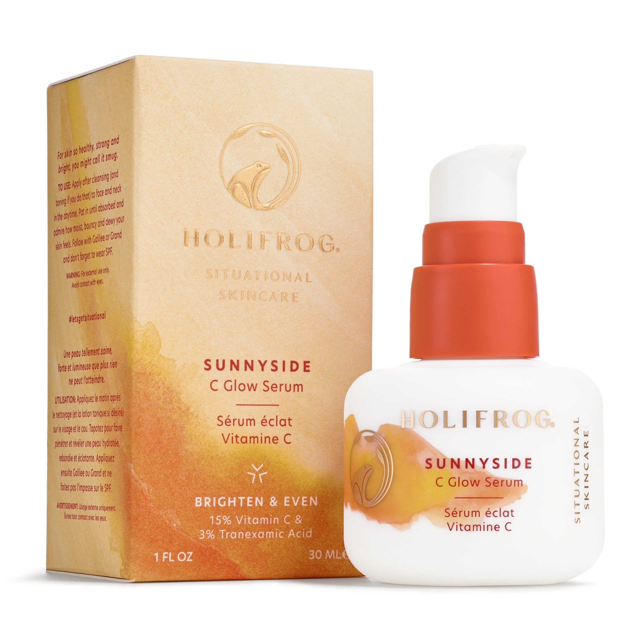 Sunnyside C Glow Serum by Holifrog, available online in Canada at Socialite Beauty.