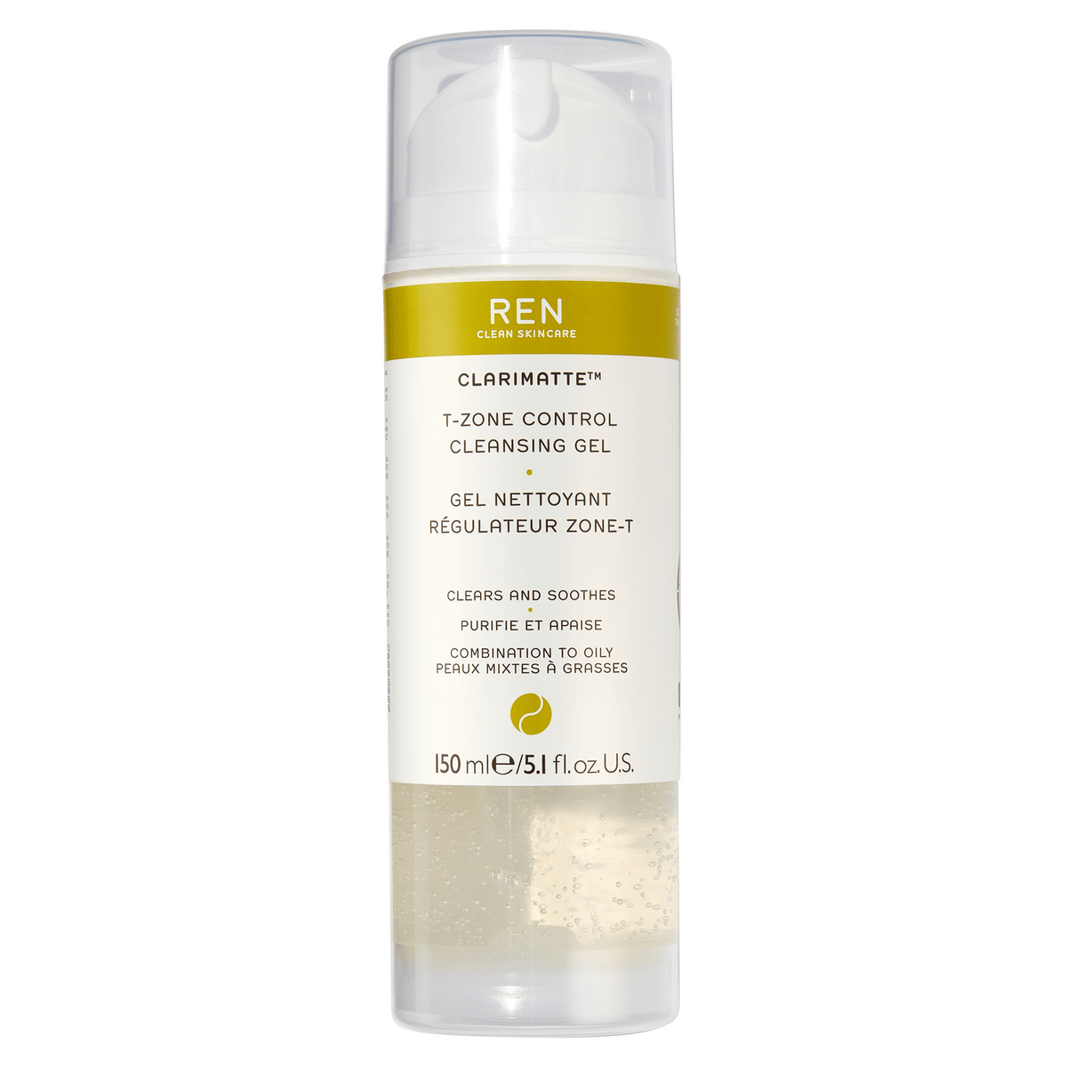 REN Clean Skincare Clarimatte™ T-Zone Control Cleansing Gel, 150ml