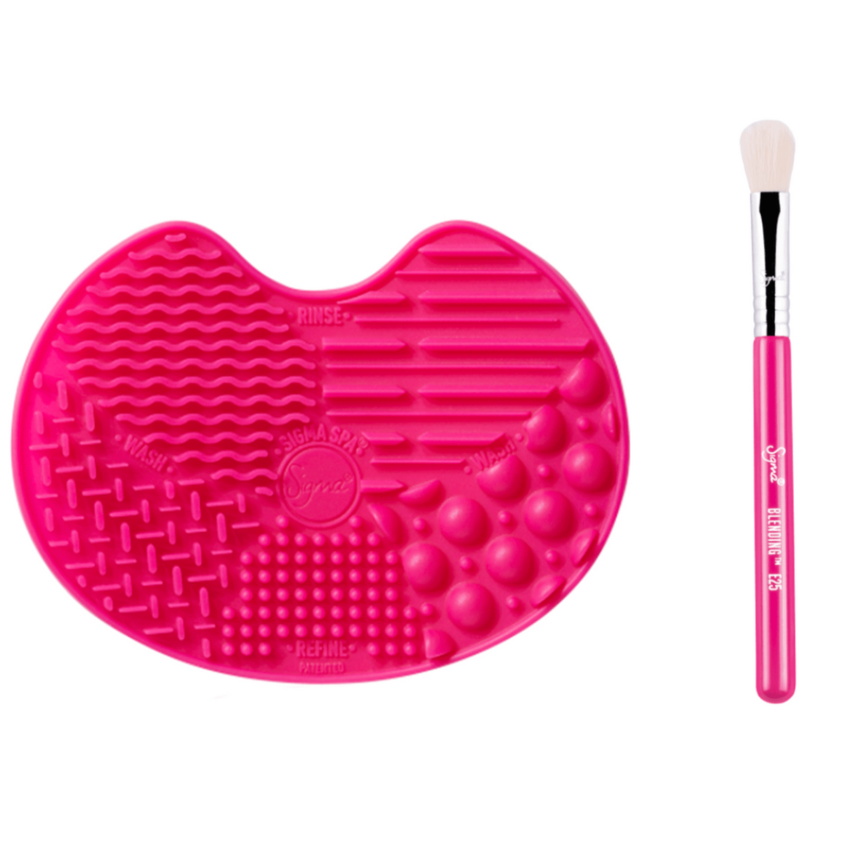 FREE GIFT ENTER CODE: SIGMA | Free Mini E25 Brush and Mini Sigma Spa Brush Cleaning Mat w/ Any Sigma Beauty Purchase, Mini E25 + Mini Sigma Spa Mat