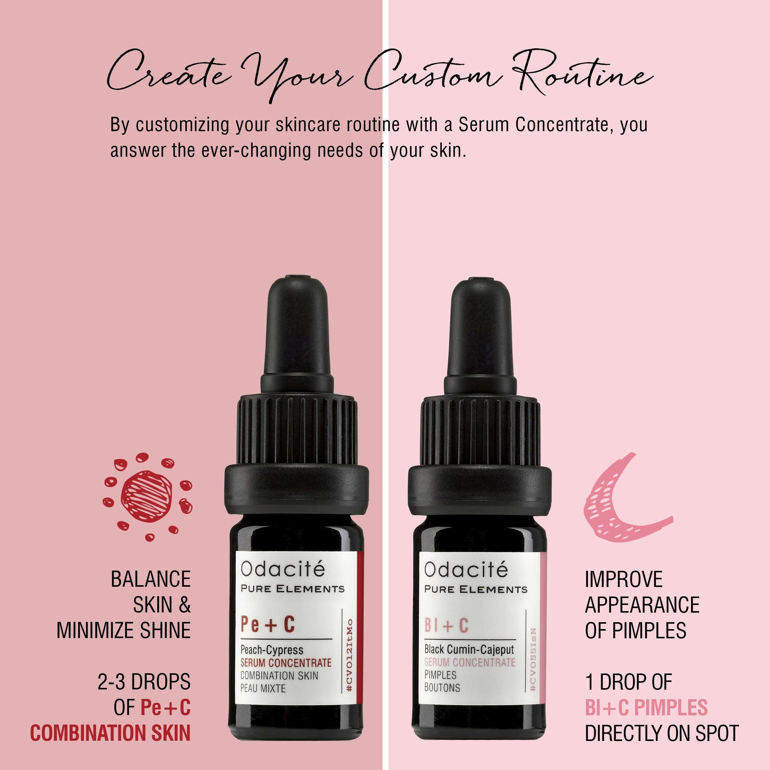 Odacité Pe+C | Combination Skin Peach Cypress Serum Concentrate at Socialite Beauty Canada