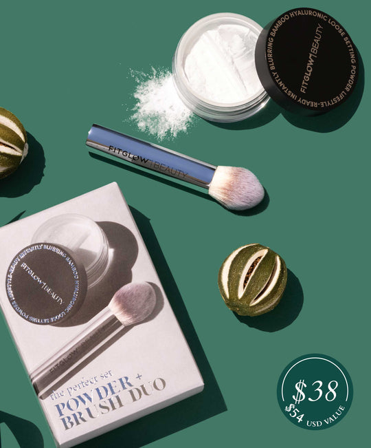 Bamboo Hyaluronic Loose Setting Powder + Brush Duo