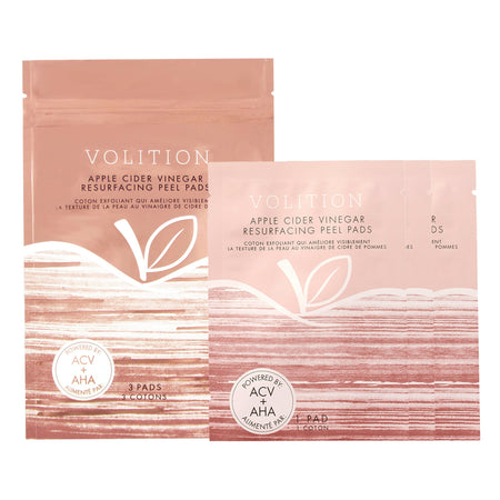 Apple Cider Vinegar Resurfacing Peel Pads by Volition Beauty available online in Canada at Socialite Beauty.