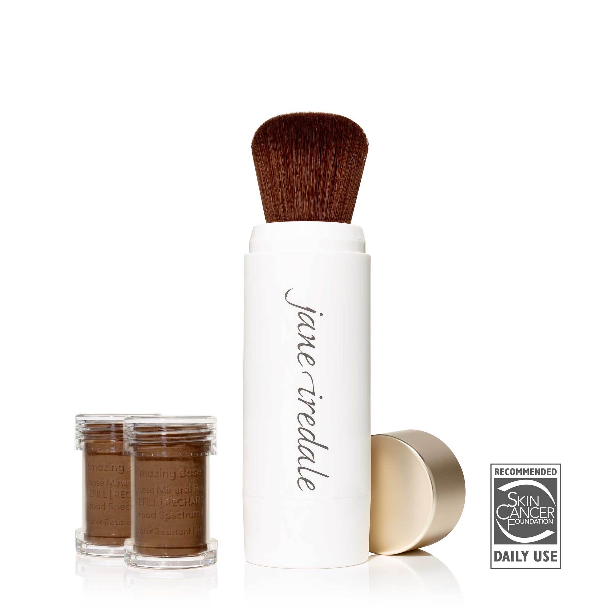 Jane Iredale Amazing Base® Loose Mineral Powder Refillable Brush SPF 20/15, Amazing Base Cocoa