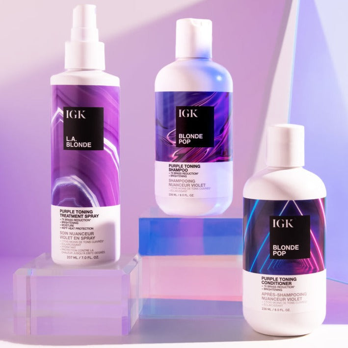 IGK Hair Blonde Pop - Purple Toning Conditioner at Socialite Beauty Canada