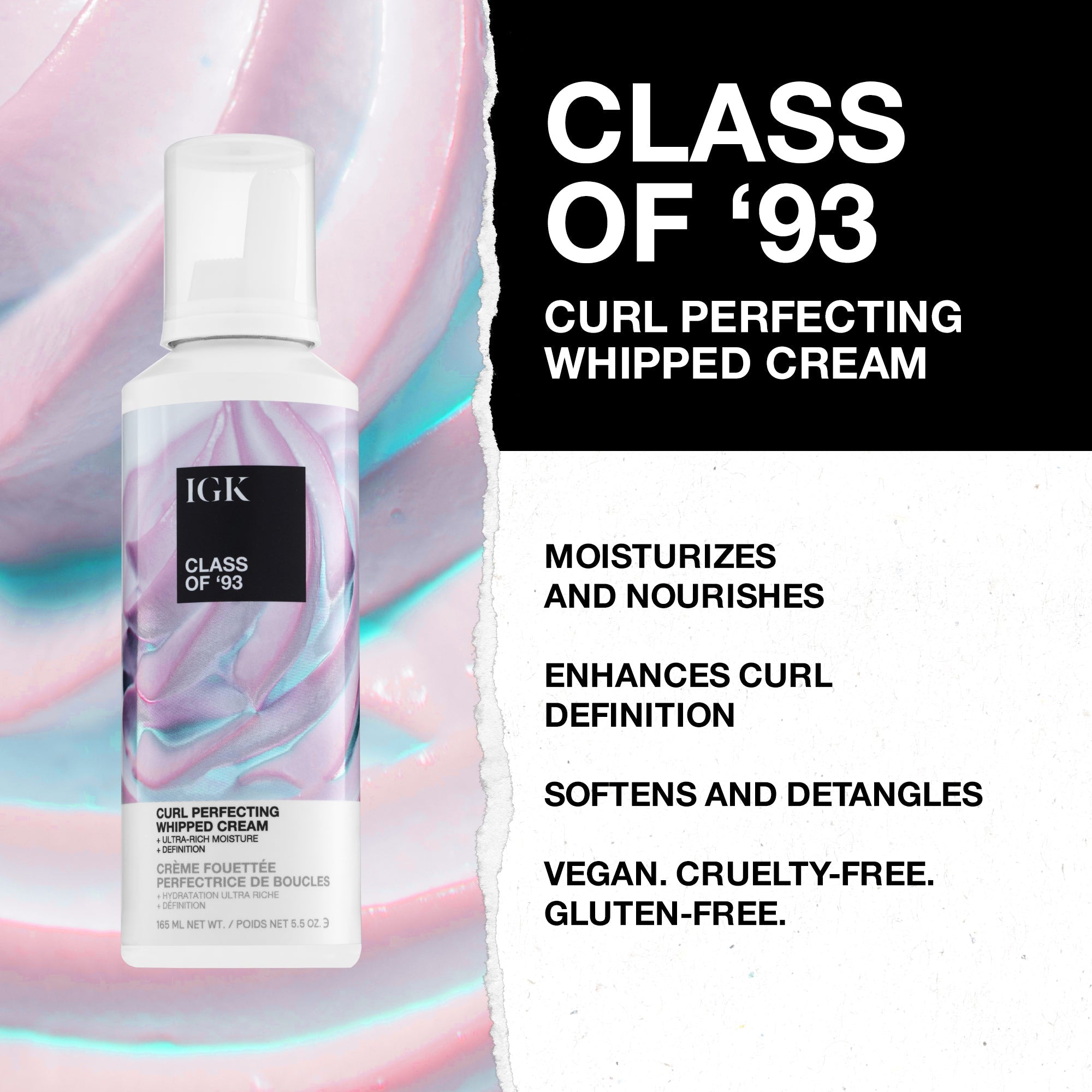 IGK Hair Class Of '93 - Curl Perfecting Whipped Cream at Socialite Beauty Canada