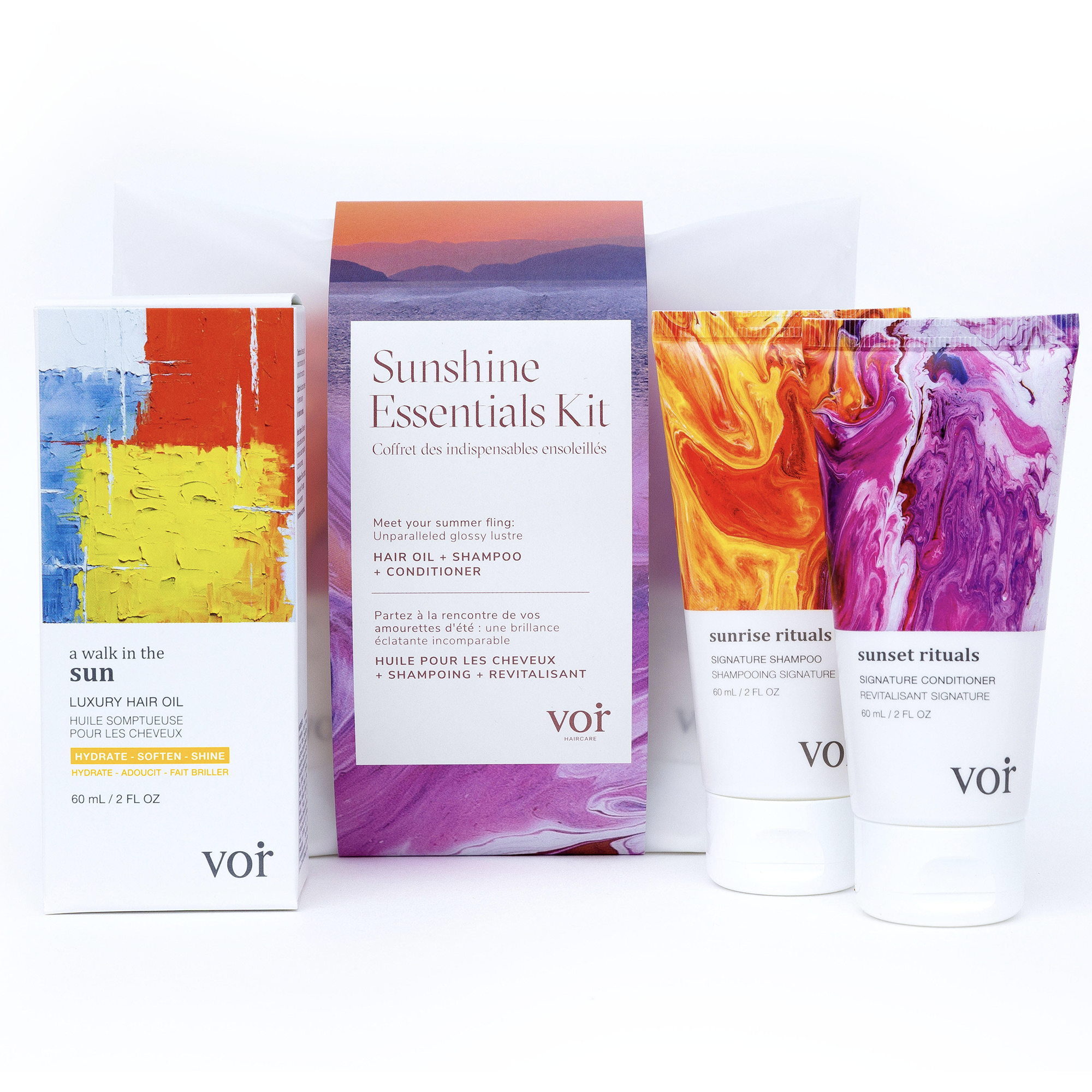 Sunshine Essentials Kit by VOIR Haircare available online in Canada at Socialite Beauty.