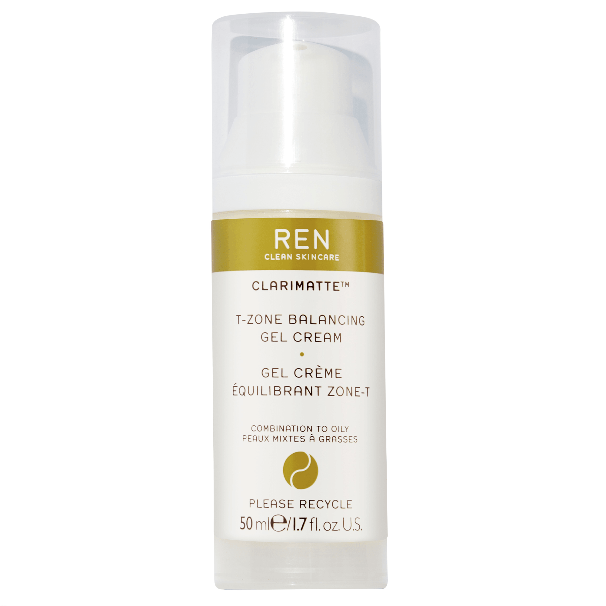REN Clean Skincare Clarimatte™ T-Zone Balancing Gel Cream, 50ml