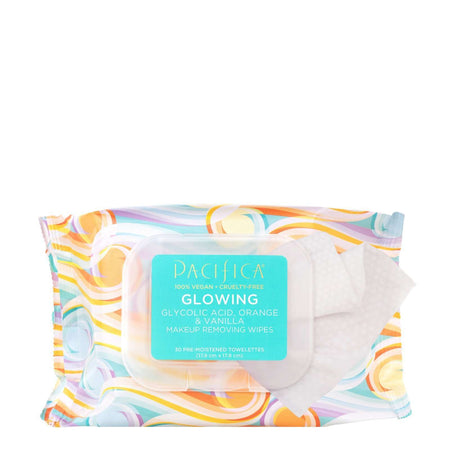 Pacifica® Beauty Glowing Glycolic Acid, Orange & Vanilla Makeup Removing Wipes at Socialite Beauty Canada