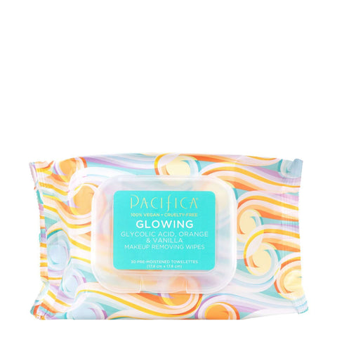 Pacifica® Beauty Glowing Glycolic Acid, Orange & Vanilla Makeup Removing Wipes at Socialite Beauty Canada