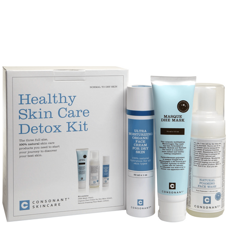 Consonant Skincare Healthy Skin Care Detox Kit, Regular/Dry