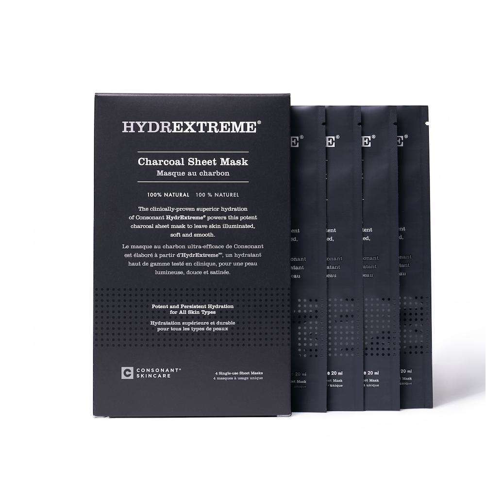 Consonant Skincare HydrExtreme® Charcoal Sheet Mask, Box of 4 Sheet Masks