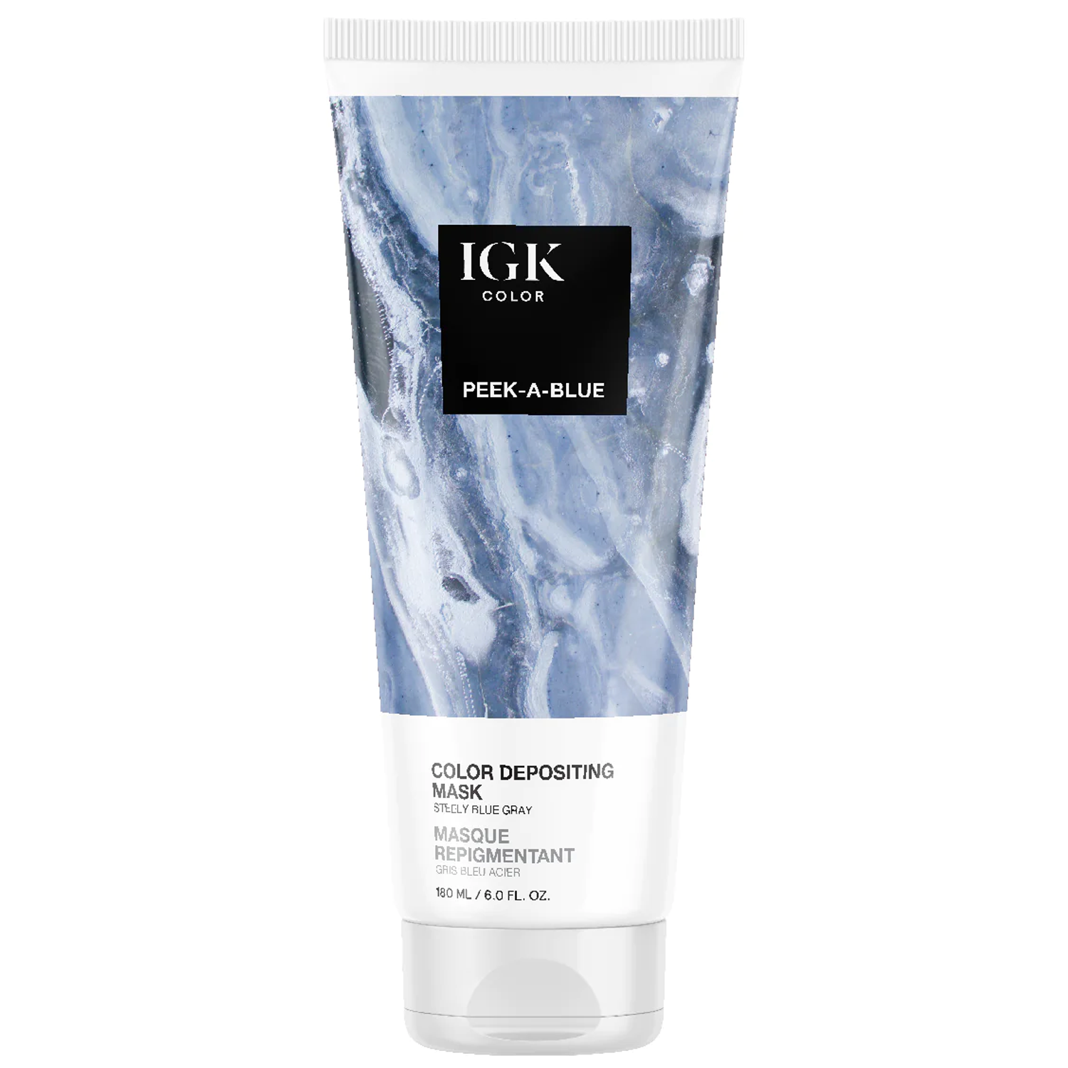 IGK Hair Color Depositing Mask, Peek-A-Blue