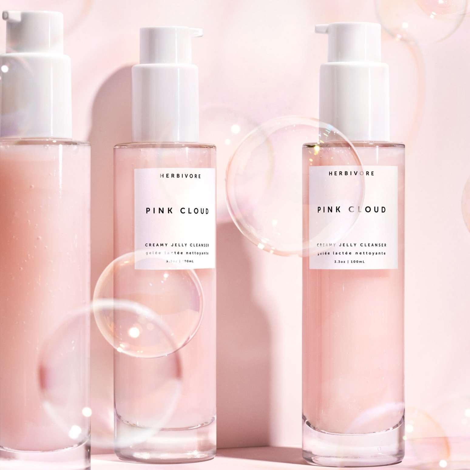 Herbivore Pink Cloud Jelly Cleanser - Rosewater & Tremella Mushroom at Socialite Beauty Canada