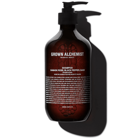Grown Alchemist Shampoo: Damsk Rose, Black Pepper, Sage, 500 ml