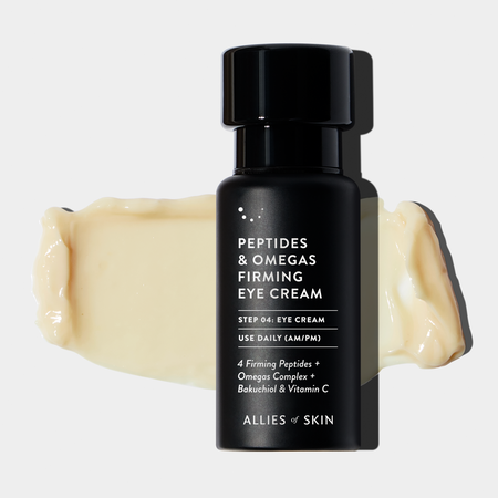 Peptides & Omegas Firming Eye Cream by Allies of Skin, available online in Canada at Socialite Beauty.